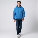 Mavi Kapüşonlu Sweatshirt (Hoodie) - Görsel 4