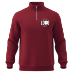 Yarım Fermuar Sweatshirt (Bordo)