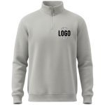 Yarım Fermuar Sweatshirt (Boyama Gri)