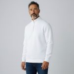 Yarım Fermuar Sweatshirt (Beyaz) - Görsel 4