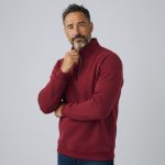 Yarım Fermuar Sweatshirt (Bordo) - Görsel 4