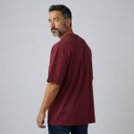Oversize Tişört -Bordo - Görsel 5