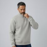 Yarım Fermuar Sweatshirt (Boyama Gri) - Görsel 3