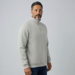 Yarım Fermuar Sweatshirt (Boyama Gri) - Görsel 4