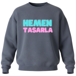 0 Yaka Sweatshirt (Füme)