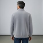 Yarım Fermuar Sweatshirt (Gri) - Görsel 5
