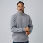 Yarım Fermuar Sweatshirt (Gri) - Görsel 3