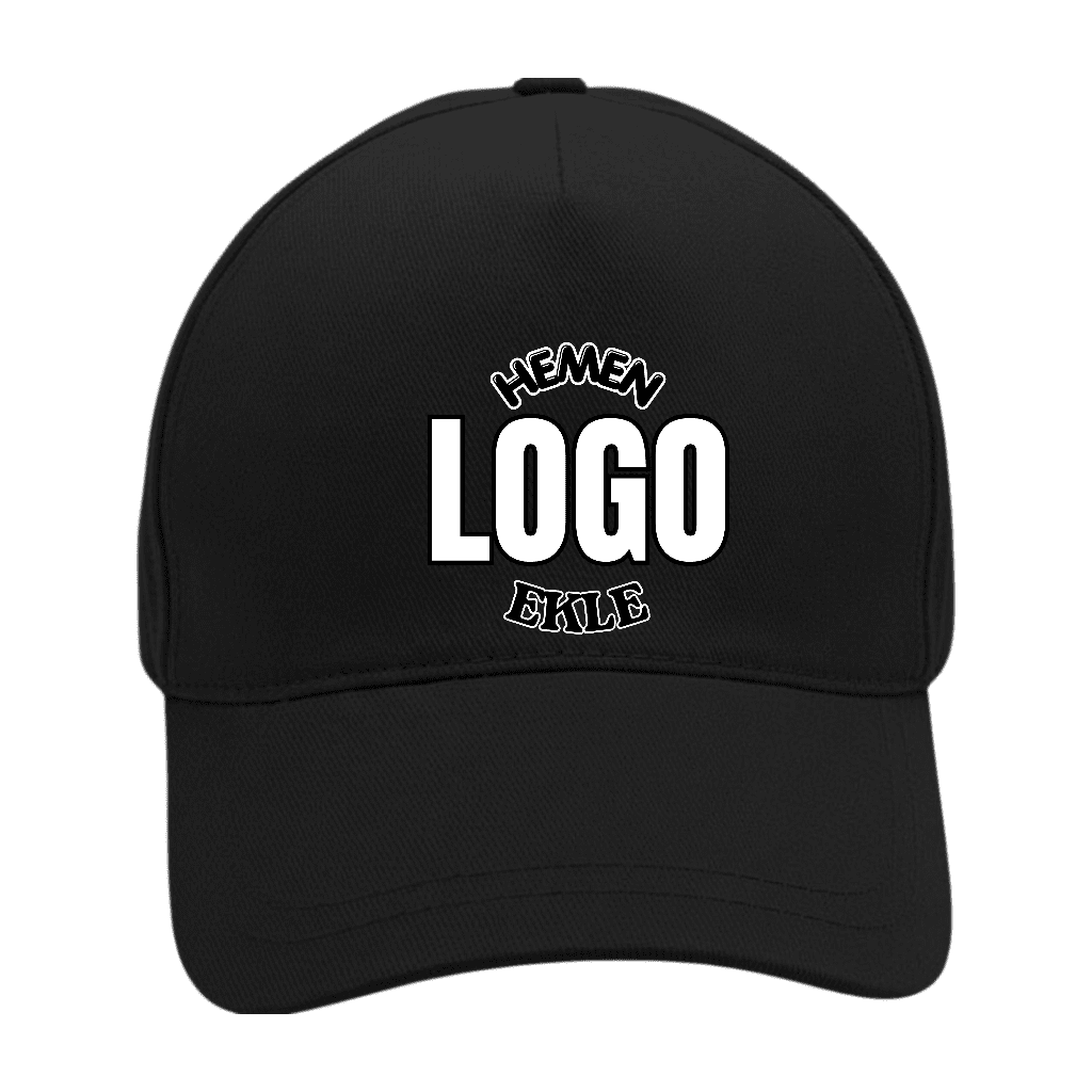 hemen logo ekle siyah Siyah Şapka - Görsel 1