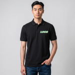 Polo Yaka Tişört -Siyah