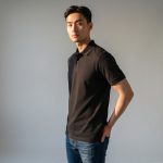 Polo Yaka Tişört -Siyah - Görsel 3